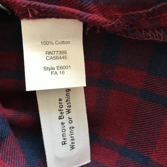 NWT Madewell Flannel Zip-Front Popover Shirt Red - Picture 8 of 8